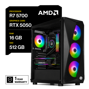 PC GAMER RYZEN 7 5700 RTX 5050 16GB 512GB 550W