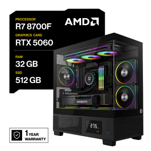 PC GAMER RYZEN 7 8700F RTX 5060 32GB DDR5 512GB SSD NVMe Gen4