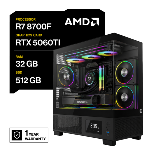 PC GAMER RYZEN 7 8700F RTX 5060TI 32GB DDR5 512GB SSD NVMe Gen4