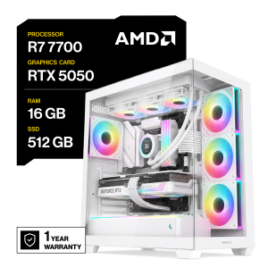 PC GAMER RYZEN 7 7700 RTX 5050 8GB GDDR7 16GB DDR5 512GB SSD NVMe Gen4