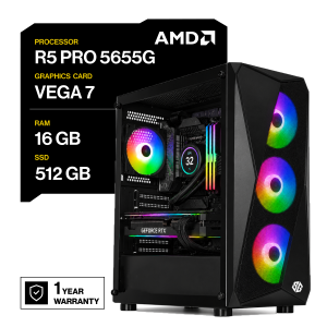 PC GAMER RYZEN 5 PRO 5655G VEGA 7 16GB DDR5 512GB SSD 550W