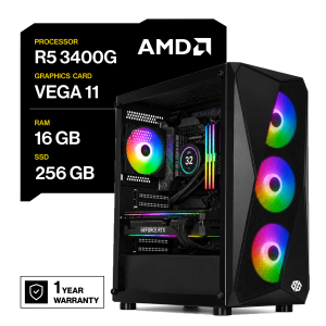 PC GAMER RYZEN 5 3400G VEGA 11 16GB DDR5 256GB SSD 550W