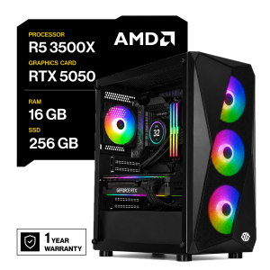PC GAMER RYZEN 5 3500X RTX 5050 16GB DDR5 256GB SSD 550W