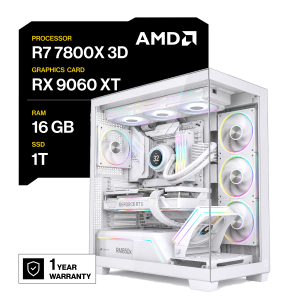 PC GAMER RYZEN 7 7800X 3D RX 9060 XT 16GB DDR5 1TB NVME SSD 650W