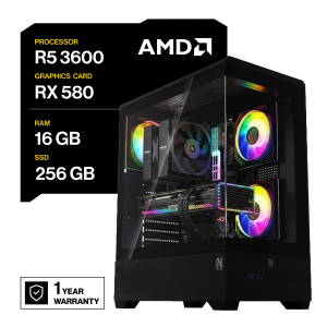 PC GAMER RYZEN 5 3600 RX 580 16GB RAM 256GB SSD 550W