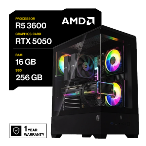 PC GAMER RYZEN 5 3600 RTX 5050 16GB RAM 256GB SSD 550W