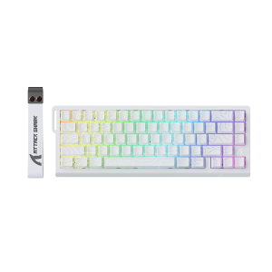 ATTACK SHARK X68 HE White Contours – Clavier Gaming Magnétique Rapid Trigger 8000Hz